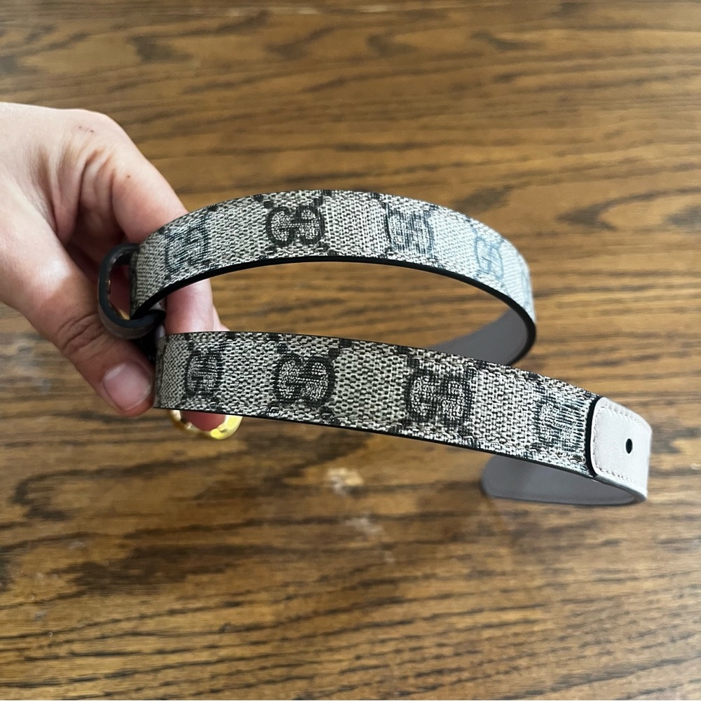 Gucci Marmont GG Supreme Thin Monogram Belt Size XS/S - Picture 9 of 10